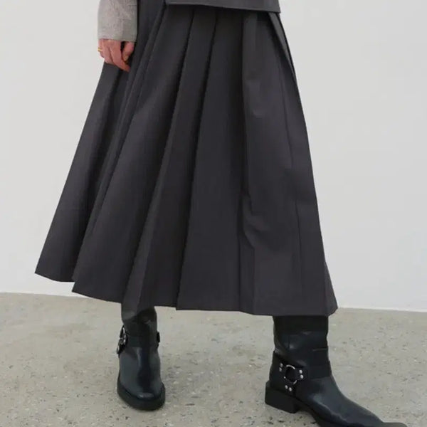 [BUNJANG] Thelatest Drape Pleated Skirt / 더라우스트 드레이프 플리츠스커트