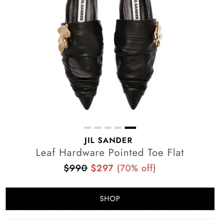 [BUNJANG] Jil Sander Mule Flat Shoes Black / 질샌더 뮬 플랫 슈즈 블랙