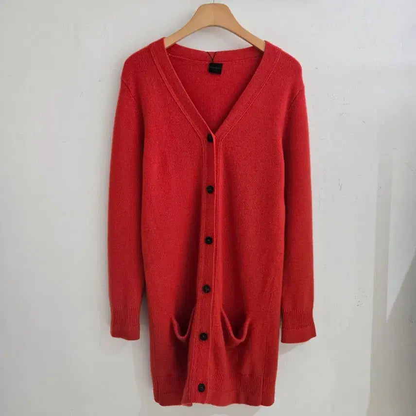 [BUNJANG] Monttotto Cashmere 100 Long Cardigan Orange / 몽또또 롱 가디건
