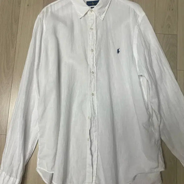 [BUNJANG] Polo Ralph Lauren White Linen Shirt XL / 폴로 화이트 린넨 셔츠 XL