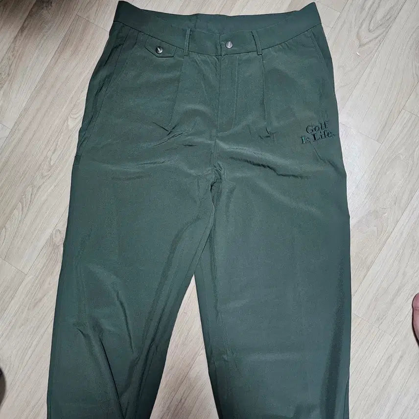 [BUNJANG] Malbon Golf Golf Is Life Embroidered Men's Trousers Green / 골프 이즈 라이프 남성 말본골프 바지 그린
