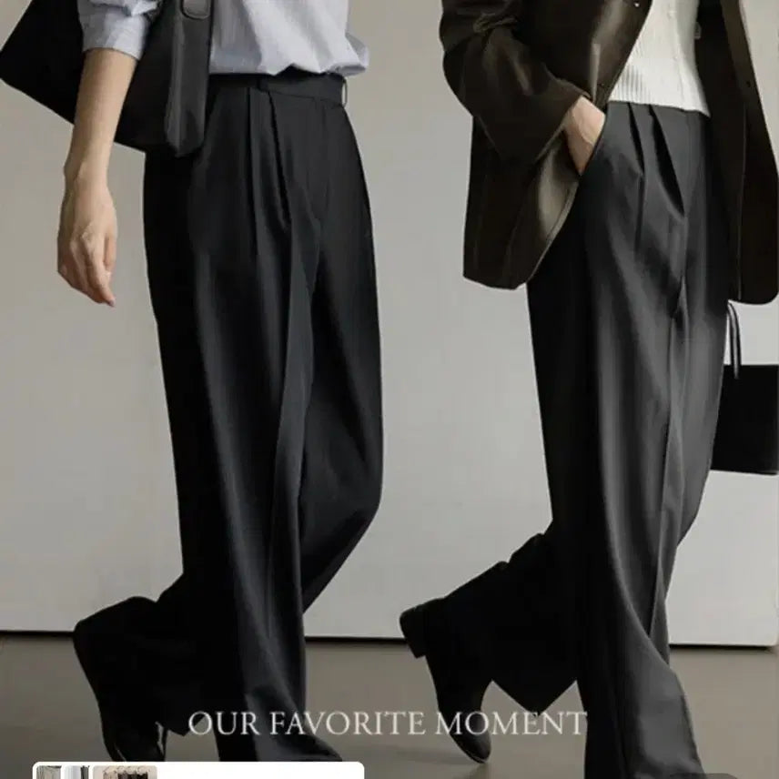 [BUNJANG] Meraround Odd Two-Tuck Long Pants Black Size S / 메리어라운드 오드 투턱 롱(블랙s)