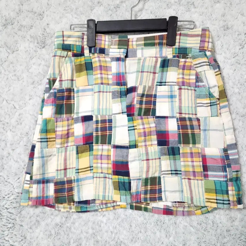 [BUNJANG] J.Crew Patchwork Madras Skirt Size 0 / J670 [0] 제이크루 패치워크 마드라스 치마 스커트