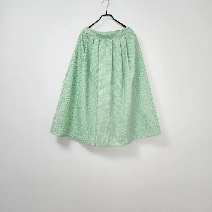 [BUNJANG] Gingham Check Seersucker Skirt - Green / 깅엄체크 그린 시어서커 스커트27