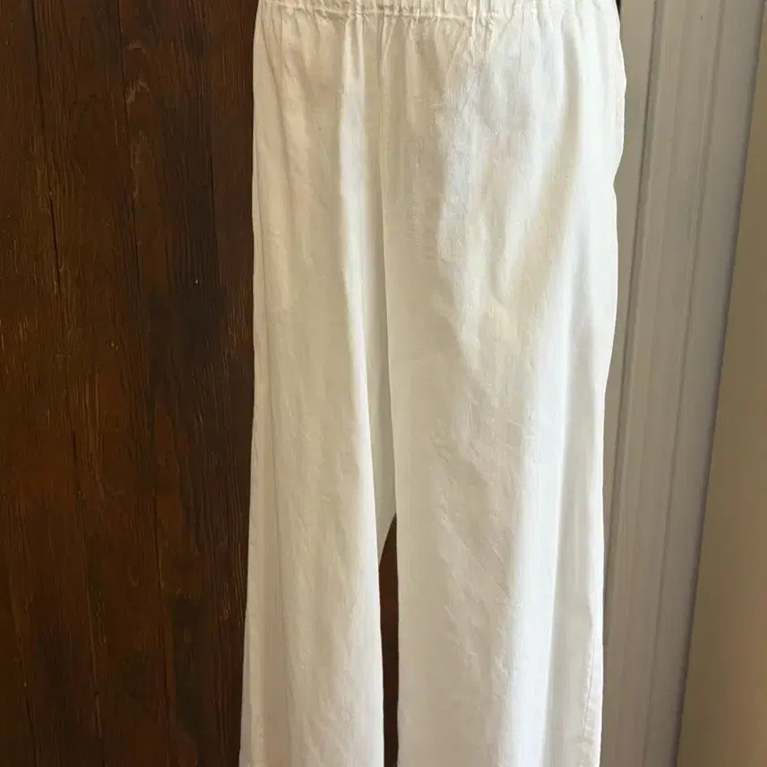 [BUNJANG] Theory Luxe White Banding Slacks / 띠어리 럭스 정품 화이트 밴딩 슬랙스