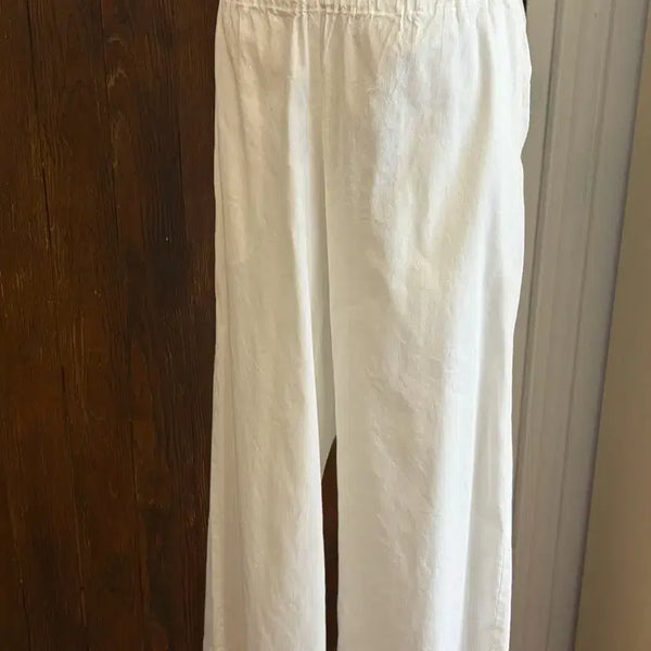 [BUNJANG] Theory Luxe White Banding Slacks / 띠어리 럭스 정품 화이트 밴딩 슬랙스