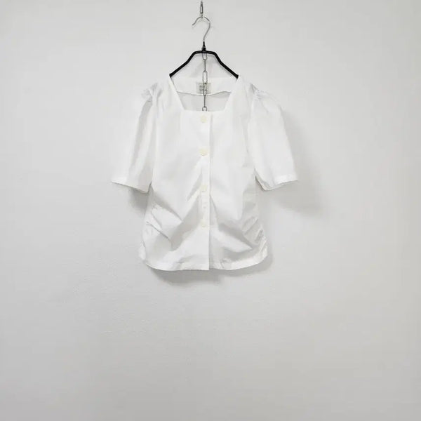 [BUNJANG] Nonlocal Square Neck Shirring Blouse / 논로컬 스퀘어넥 셔링 블라우스 55