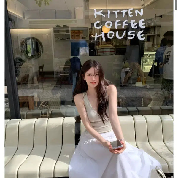 [BUNJANG] ONT Breeze Long Skirt [Short] White / 온트 롱 스커트 새상품 2차 Breeze Long Skirt [Short