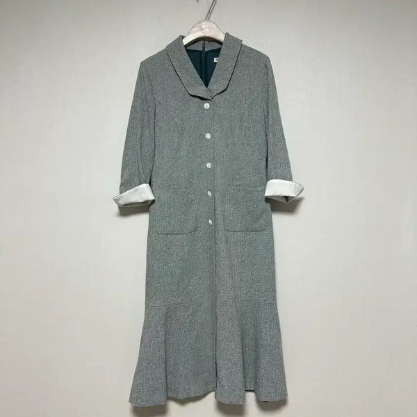 [BUNJANG] It Misha 22 Tweed Long Dress / 잇미샤22 트위드 롱 원피스
