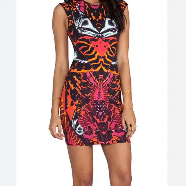 [BUNJANG] Alexander McQueen Kaleidoscope Print Jersey Dress / [정품]Alexander McQueen 알렉산더 맥퀸 져지 원피스