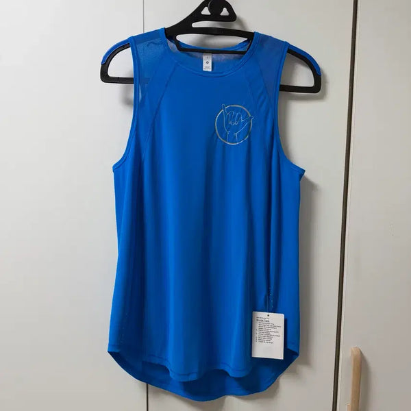 [BUNJANG] Lululemon Blue Pineapple Tank Top Size 6 / 룰루레몬 블루 파인애플 탱크탑 나시 민소매 6