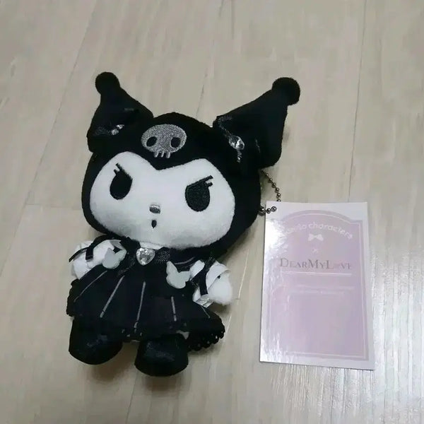 [BUNJANG] Sanrio Dear My Love Kuromi Dress Mascot Doll Keychain / 산리오 디어마이러브 디마럽 블랙 쿠로미 드레스 마스코트 인형 키링