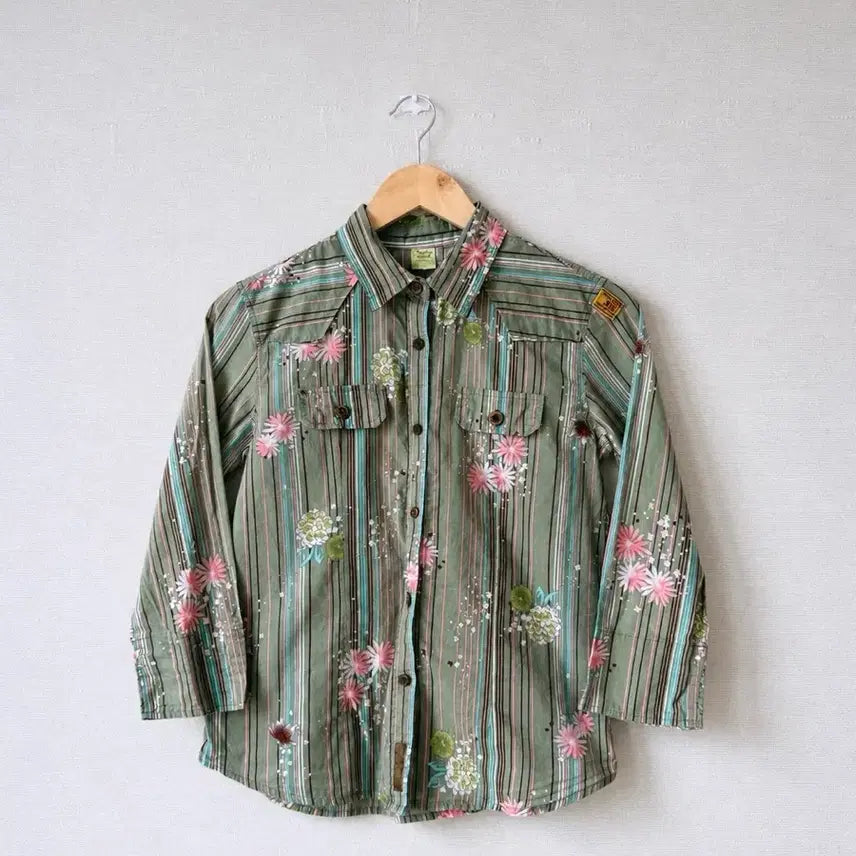 [BUNJANG] Thursday Island Floral Cotton Shirt Size 90 (55) / 써스데이아일랜드 플로럴 코튼 셔츠 90 사이즈 (55)