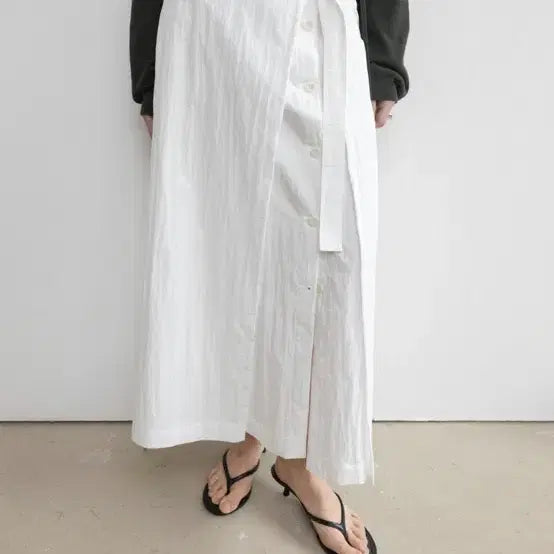 [BUNJANG] The Musket Button Wrap Skirt / 더머스켓 버튼 랩 스커트