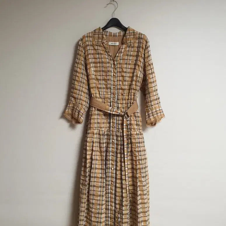 [BUNJANG] Mine Belted Organza Dress / 마인 mine  벨티드 오간자 원피스 66사이즈 정품