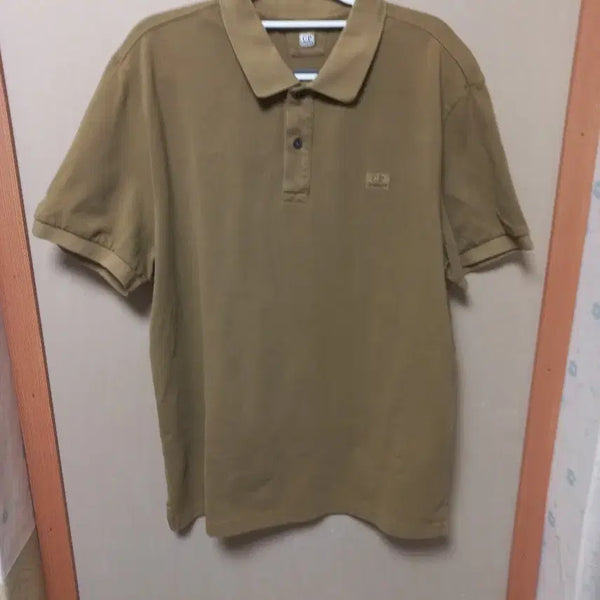 [BUNJANG] CP Company Men's Pique Logo Polo Shirt Khaki 105 / 정품 CP컴퍼니 남성 피케 로고  카키 폴로 셔츠 105
