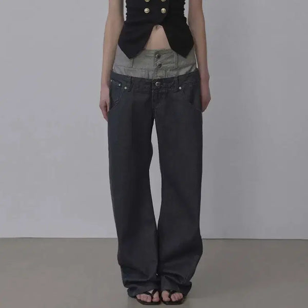 [BUNJANG] Sculptor Beaded Layered Denim Pants / 스컬프터 Beaded Layered Denim Pants Nonfade