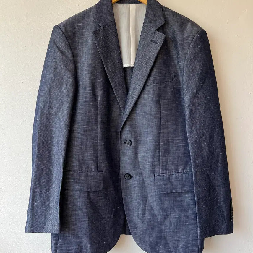 [BUNJANG] RogaDis Men's Navy Linen Blend Single Jacket 100 / 로가디스 남성네이비린넨자켓싱글자켓100