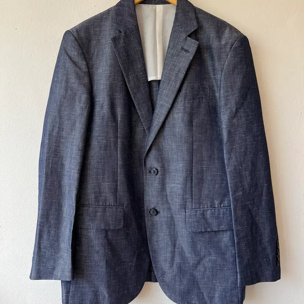 [BUNJANG] RogaDis Men's Navy Linen Blend Single Jacket 100 / 로가디스 남성네이비린넨자켓싱글자켓100