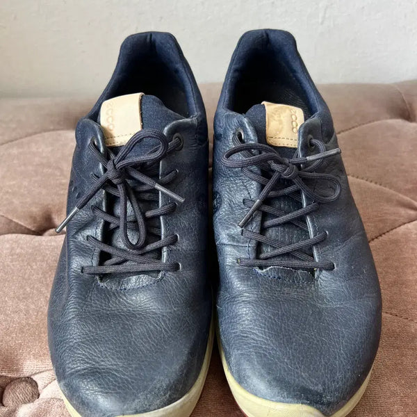 [BUNJANG] ECCO Men's Yak Leather Golf Shoes Navy / 에코골프ECCO 남성네이비YAK레더골프화