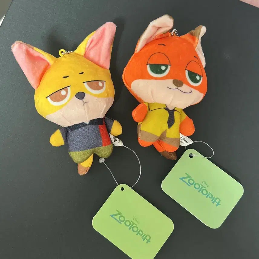 [BUNJANG] Zootopia Nick Wilde & Judy Hopps "Bebe" Keychain Set / ( 닉+ 핀 닉 2종세트 )/ 정품 주토피아 베베 키링