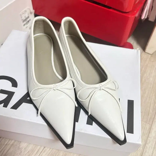 [BUNJANG] COS Leather Ribbon Ballet Flats / 코스 리본 플랫슈즈 리얼레더