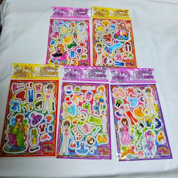 [BUNJANG] Vintage Stationery 'La La's Style Diary' / 'Pitch Pitch Pitch' Avatar Coordinate Sticker Set / 교환글) 고전문구 라라의스타일기 피치피치핏치 아바타 코디 스티커
