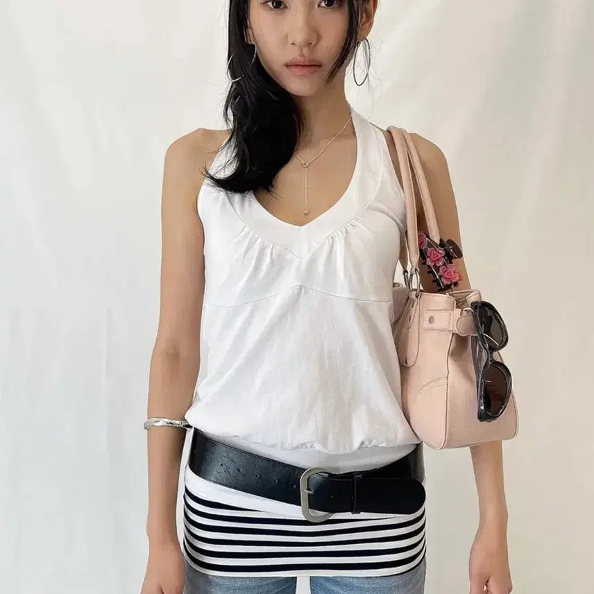 [BUNJANG] Dimanche Rosy Top White / 디망쉬 로지탑 화이트