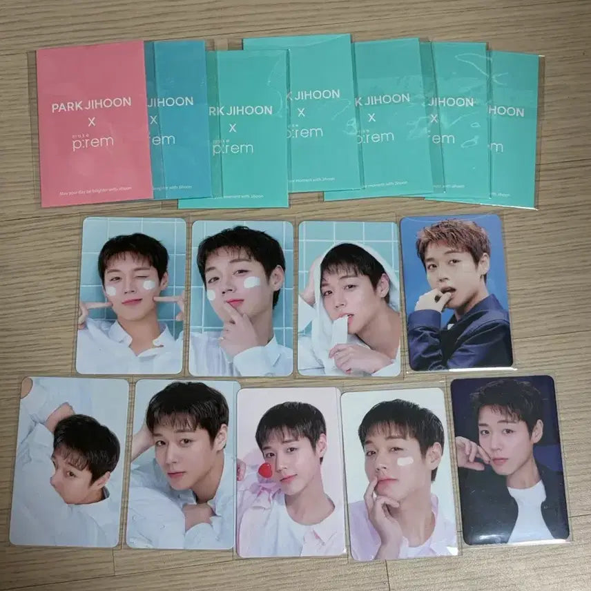 [BUNJANG] Park Jihoon MakePrem Limited Edition Photocard & Cosmetics Bundle Set / 박지훈 메이크프렘 포토카드, 화장품 풀세트 일괄 구성 판매