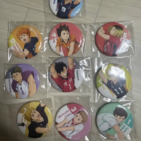 [BUNJANG] Bandai Haikyuu!! Can Badge Set (10 pcs) / 반다이 하이큐 캔뱃지 10개 세트