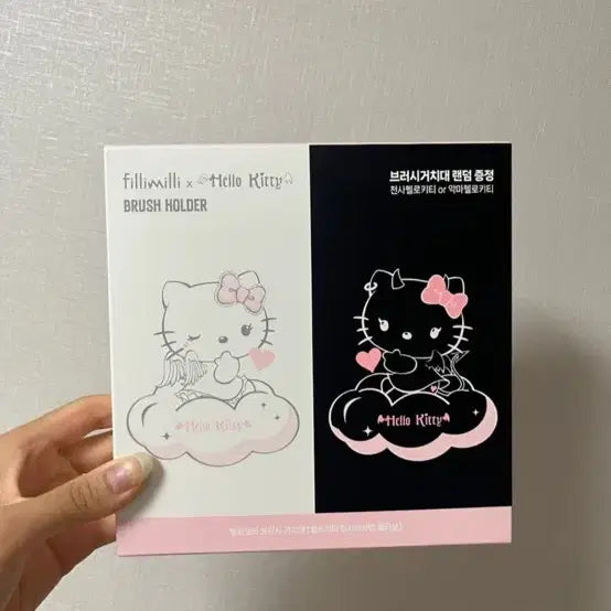 [BUNJANG] Fillimilli X Hello Kitty Collaboration Brush Holder Storage Case / 필리밀리 천사악마 키티 콜라보 거치대 보관함