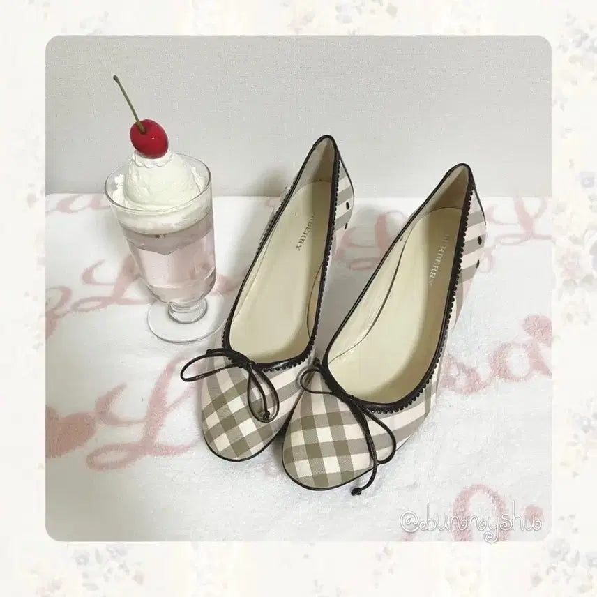 [BUNJANG] Burberry Pink Nova Check Pumps / 버버리 로맨틱갸루 핑크노바체크 구두 펌프스힐 핀터레스트 히메