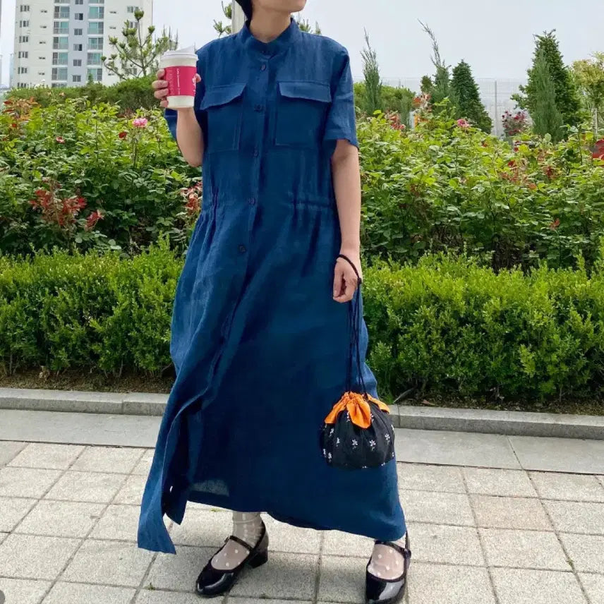 [BUNJANG] Eunoia Helen Dress Blue M Size / 새) 유노이아 helen dress blue m사이즈
