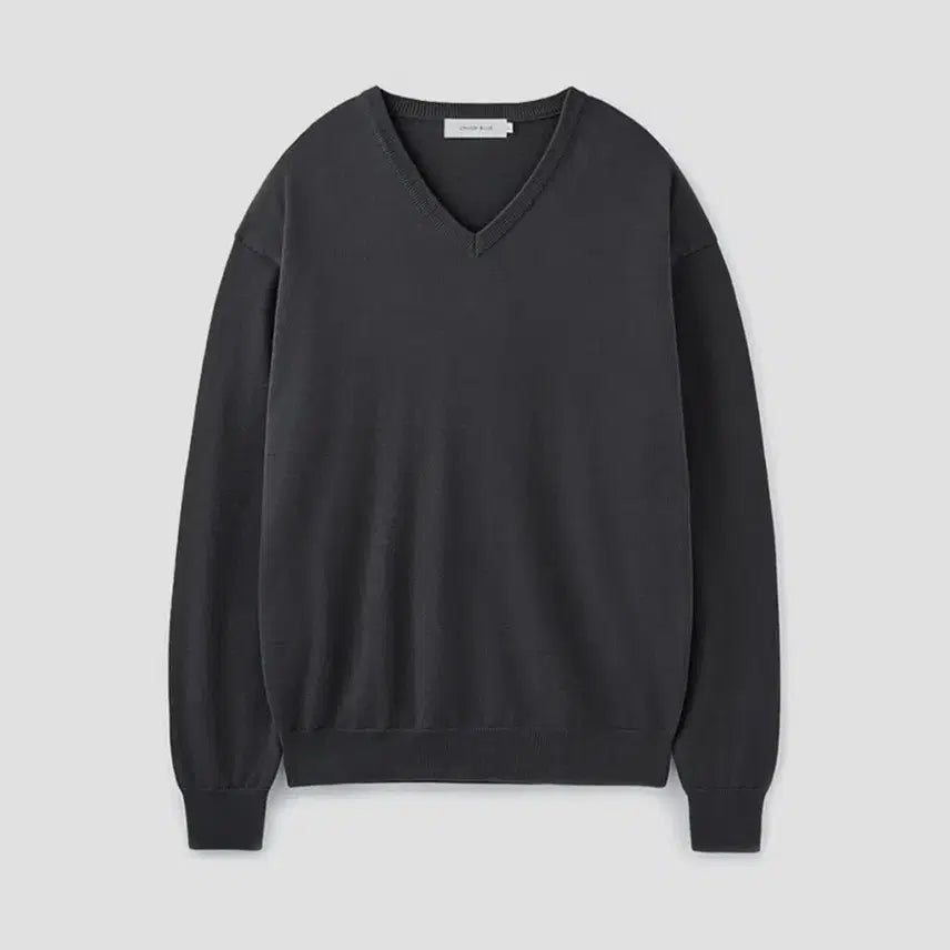 [BUNJANG] Unionblue Hard Twist Cotton V-Neck Knit Charcoal XL / (XL) 유니온블루 하드트위스트 코튼 브이넥니트 차콜