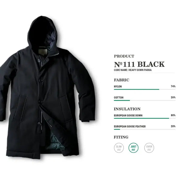 [BUNJANG] Bastong Heavy Down Parka Black / Bastong-111