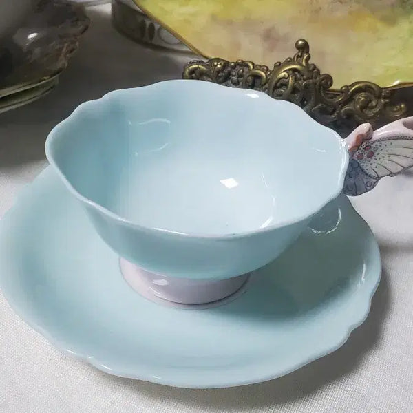 [BUNJANG] Paragon Butterfly Handle Teacup and Saucer Set / 파라곤 나비핸들잔 듀오
