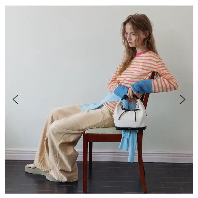 [BUNJANG] Feria Ribbon Canvas Bag Small Shoulder Bag / 새상품) 페리아 리본 캔버스백, 숄더백
