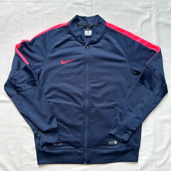 [BUNJANG] Nike Dri-FIT Football Track Top Navy Pink XL / 나이키 드라이핏 풋볼 네이비 핑크 트랙탑 XL