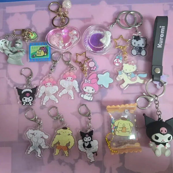 [BUNJANG] Sanrio Characters Acrylic Keyring (My Melody, Kuromi, Hello Kitty, Pochacco, Cinnamoroll) / 산리오 마이멜로디 쿠로미 키티 폼폼푸린 시나모롤 아크릴 키링