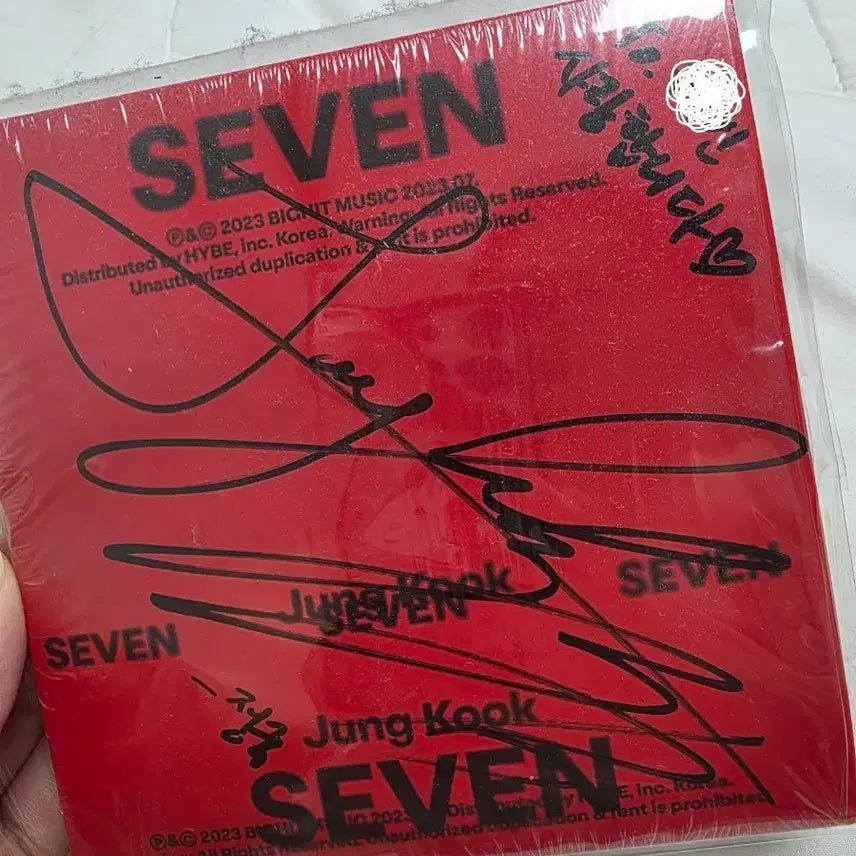 [BUNJANG] BTS Jungkook SEVEN Autographed CD Album / BTS 정국 SEVEN 친필 사인 CD 앨범