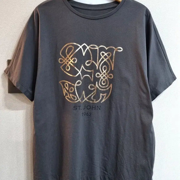 [BUNJANG] ST. JOHN 1962 Charcoal Short Sleeve T-Shirt Size 55 / 55/ ST. JOHN 1962 반팔 티셔츠 챠콜