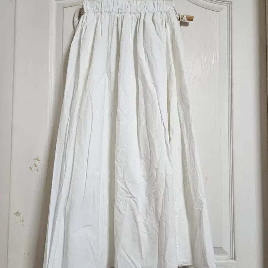 [BUNJANG] White Long Skirt / 화이트 롱 스커트