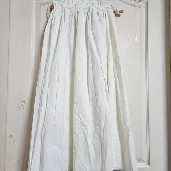 [BUNJANG] White Long Skirt / 화이트 롱 스커트