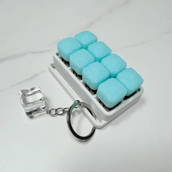 [BUNJANG] Ice Tray Cube Keyring Clicker / 아이스 트레이 키링 큐브 열쇠고리 클리커 클릭커
