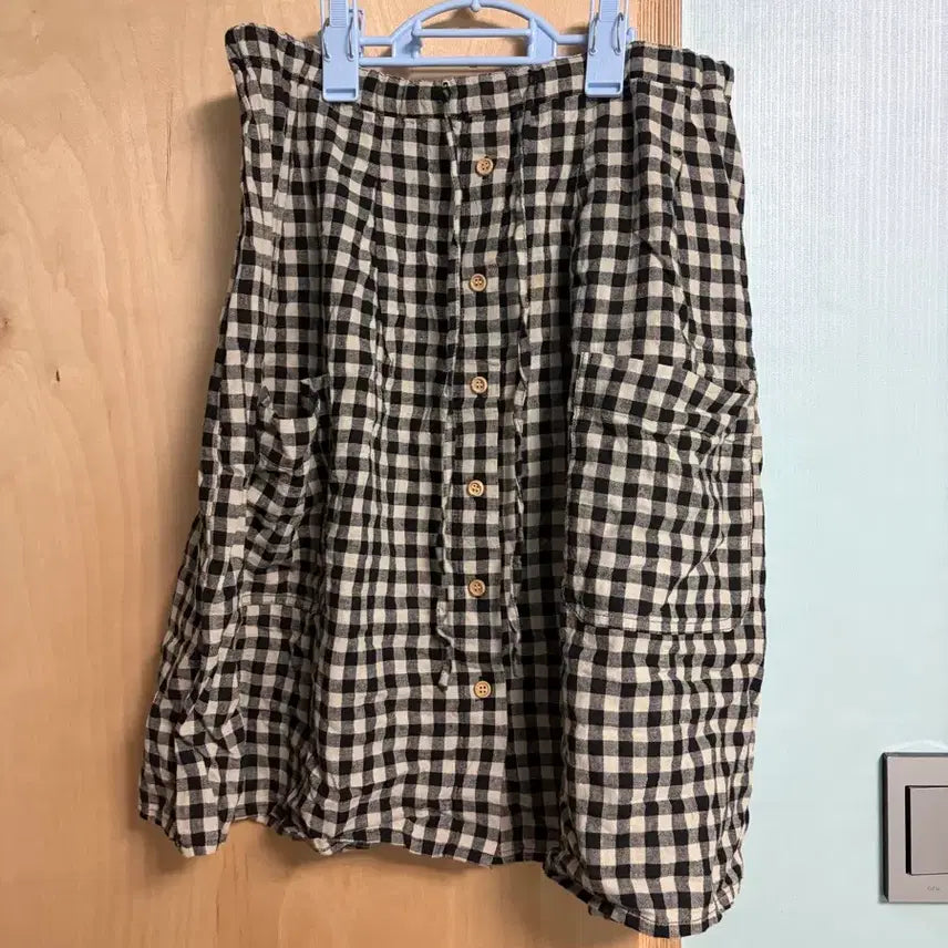 [BUNJANG] Vintage Check Pattern Midi Skirt / 빈티지 체크패턴 스커트
