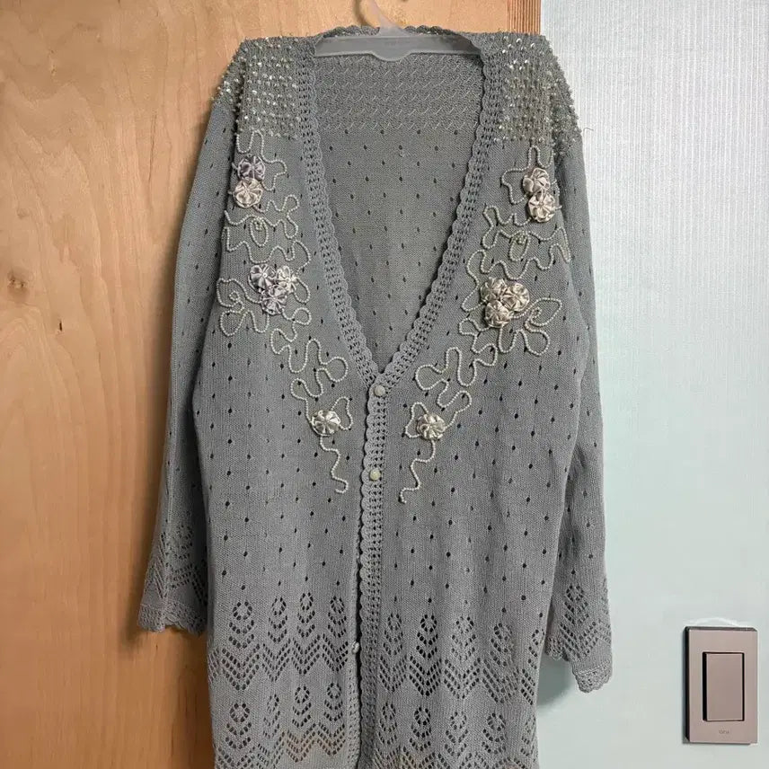 [BUNJANG] Vintage Embroidered Beaded Cardigan / 빈티지 포인트 가디건