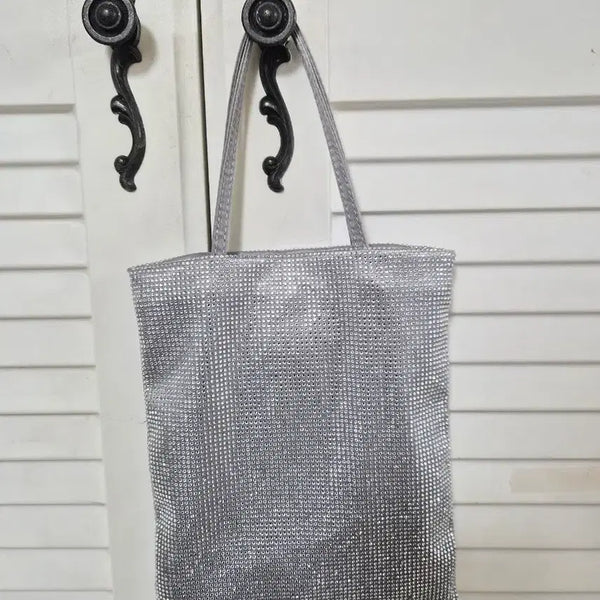 [BUNJANG] Zara Cubic Shoulder Bag Silver / 자라 큐빅 숄더백 실버