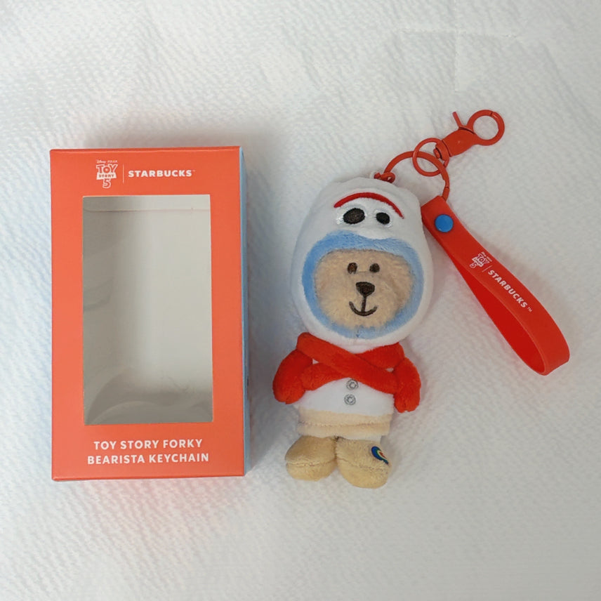 [BUNJANG] Starbucks Authentic Toy Story Forky Bearista Doll Keychain / 스타벅스 정품 토이스토리 포키 베어리스타 인형 키링 우디 버즈 알린 가챠