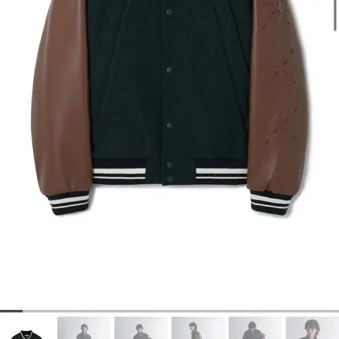 [BUNJANG] Munsun Varsity Jacket Dark Green / 문선 바시티 자켓 다크 그린
