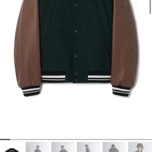 [BUNJANG] Munsun Varsity Jacket Dark Green / 문선 바시티 자켓 다크 그린